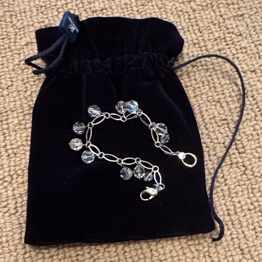 Elegant Silver Crystal Bracelet